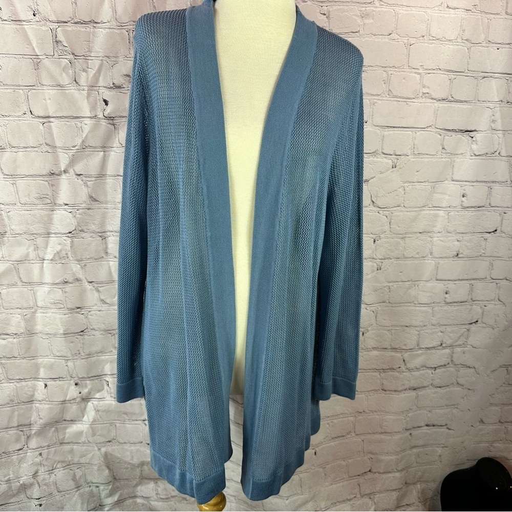 Chico's sz 3 long Cardigan sweater travel resort wear layer womens XL/16